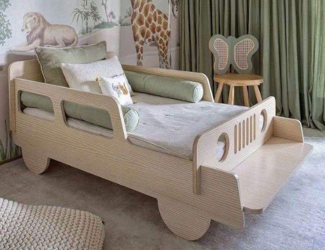 Giường ngủ hình ô tô thoả mãn ước mơ của bé