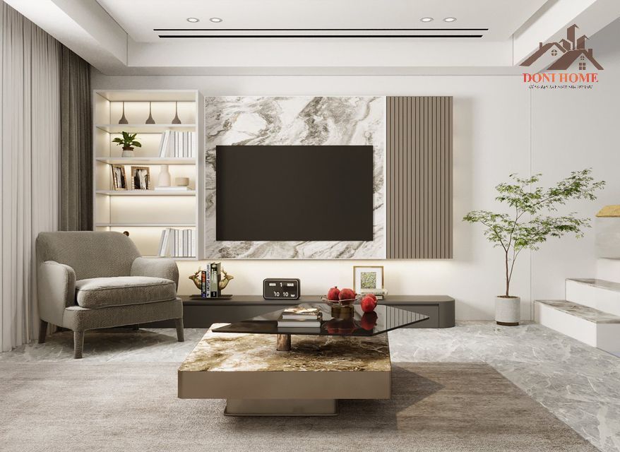 Nội thất phòng khách đẹp hiện đại được thiết kế chuẩn mực